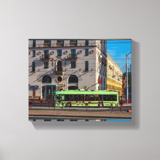 Wit-Rusland Б л р у Minsk Architectuur Lichaamslev Canvas Afdruk (Voorkant)