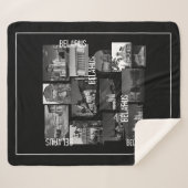 Wit-Rusland Б л р у Minsk Grodno Brest T-Shirt Bla Sherpa Deken (Voorkant (horizontaal))