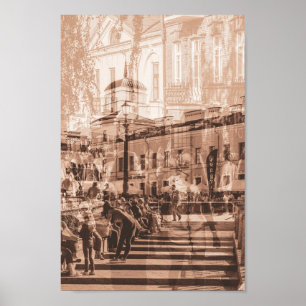 Wit-Rusland Б л р у minsk Street Architeclage Coll Poster