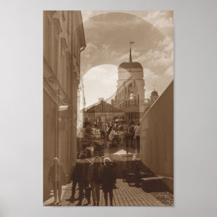 Wit-Rusland Б л р у minsk Street Architeclage Coll Poster