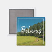 Wit-Rusland Б л р у Natuur Magnet (Voorkant / Achterkant)
