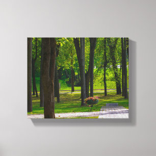 Wit-Rusland Б л р у Natuur van het Minsk Park City Canvas Afdruk