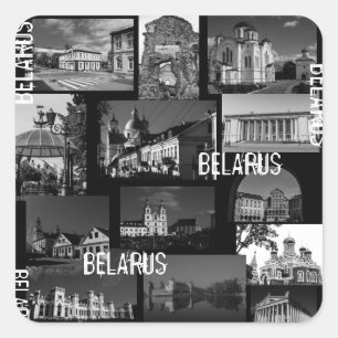 Wit-Rusland Б л р у Sticker van de bergen van Mins