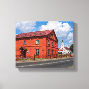Wit-Rusland Б сеofаArchitectuurstad Wit-Rusland Canvas Afdruk
