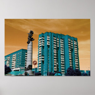 Wit-Rusland Б с Minsk ауArchitectuur Poster