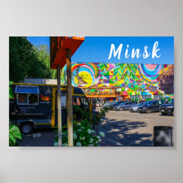 Wit-Rusland Б с Minsk ауArchitectuur Poster