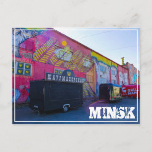 Wit-Rusland Б с Minsk а,у Architectuur Graffiti Briefkaart