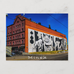 Wit-Rusland Б с Minsk а,у Architectuur Graffiti Briefkaart