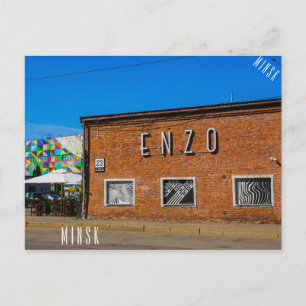 Wit-Rusland Б с Minsk а,у Architectuur Graffiti Briefkaart