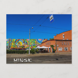 Wit-Rusland Б с Minsk а,у Architectuur Graffiti Briefkaart