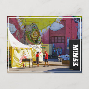 Wit-Rusland Б с Minsk а,у Architectuur Graffiti Briefkaart
