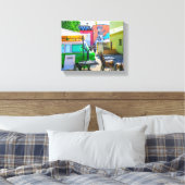 Wit-Rusland Б с Minsk а,у Architectuur Graffiti Canvas Afdruk (Insitu (Slaapkamer))