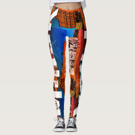 Wit-Rusland Б с Minsk а,у Architectuur Graffiti Leggings