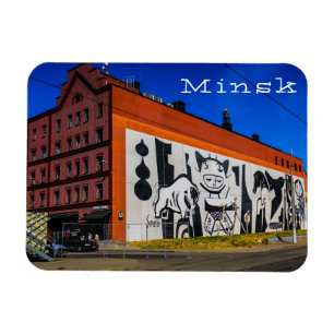Wit-Rusland Б с Minsk а,у Architectuur Graffiti Magneet