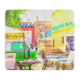 Wit-Rusland Б с Minsk а,у Architectuur Graffiti Snijplank