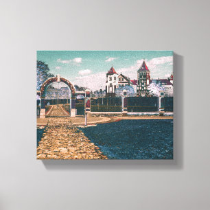 Wit-Rusland Б с Mir еMir Castle, die zich schuldig Canvas Afdruk
