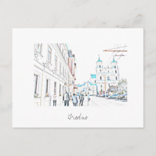 Wit-Rusland Б у с Grodgna, л op Briefkaart  van Hr