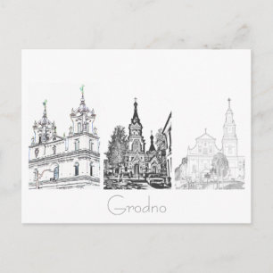 Wit-Rusland Б у с Grodgna, л op Briefkaart  van Hr