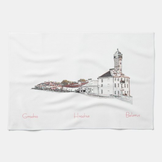 Wit-Rusland Б у с Grodgna, л  van Hrodna Theedoek (Horizontaal)