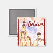 Wit-Rusland Architectuur Kerk Landschap Magneet (Voorkant / Achterkant)