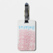 Wit-Rusland Bagagelabel van de Brest-architectuur (Achterkant verticaal)