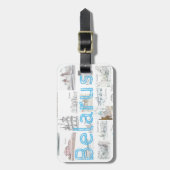 Wit-Rusland Bagagelabel van de Brest-architectuur (Voorkant verticaal)