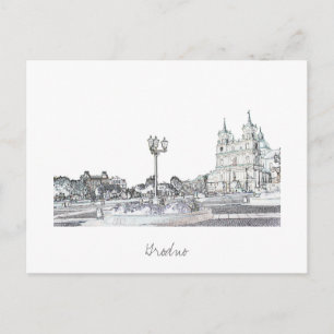 Wit-Rusland Belarus Grodno Hrodna Гродно Ansichtka Briefkaart