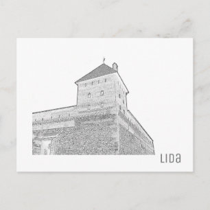 Wit-Rusland Cityscape City Castle Architecture Briefkaart