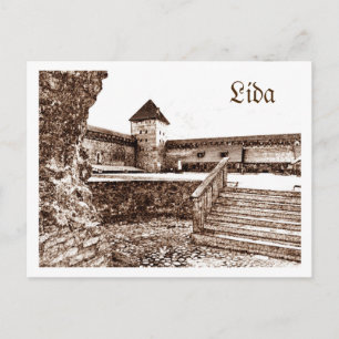 Wit-Rusland Cityscape City Castle Architecture Briefkaart