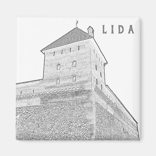 Wit-Rusland Cityscape City Castle Architecture Magneet (Voorkant)