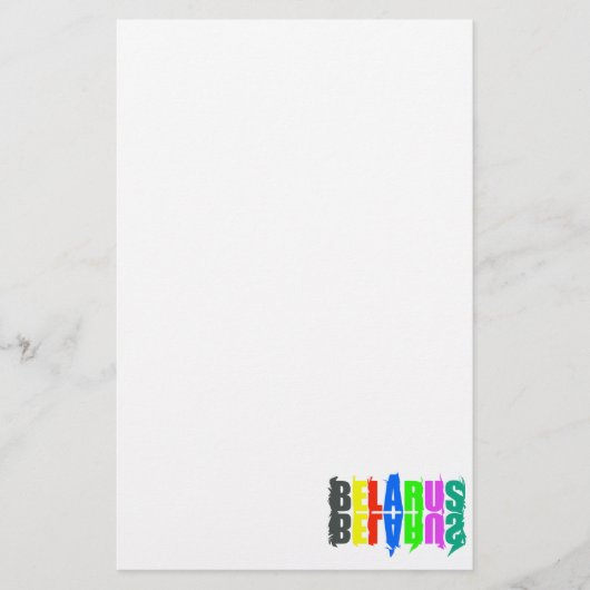 Wit-Rusland Colorful Happy Letters Briefpapier (Voorkant)