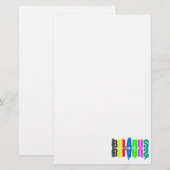 Wit-Rusland Colorful Happy Letters Briefpapier (Voorkant / Achterkant)