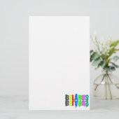 Wit-Rusland Colorful Happy Letters Briefpapier (Staand voorkant)
