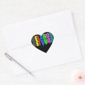 Wit-Rusland Colorful Happy Letters Hart Sticker (Envelop)