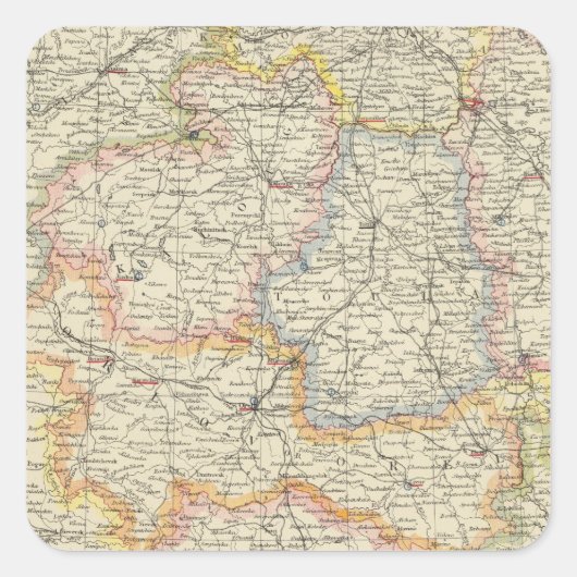 Wit-Rusland en Oekraïne Vierkante Sticker (Voorkant)