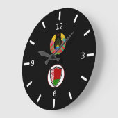 Wit-Rusland Flag-Coat Breed Clock Grote Klok (Hoek)