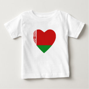Wit-Rusland Flag Hart T-shirt