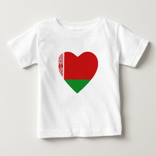 Wit-Rusland Flag Hart T-shirt (Voorkant)