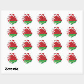 Wit-Rusland gescheurde vlag Ronde Sticker (Vel)