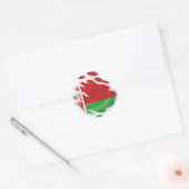 Wit-Rusland gescheurde vlag Ronde Sticker (Envelop)
