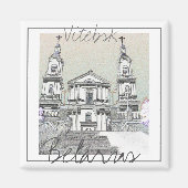 Wit-Rusland Gestylized Architecture Magnet Vitebsk (Voorkant)