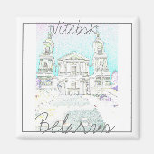 Wit-Rusland Gestylized Architecture Magnet Vitebsk (Voorkant)