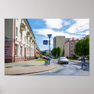 Wit-Rusland Grodno City Cityscape Architecture Peo Poster