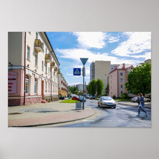 Wit-Rusland Grodno City Cityscape Architecture Peo Poster (Voorkant)