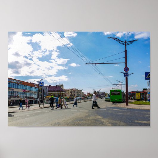 Wit-Rusland Grodno City Cityscape Architecture Peo Poster (Voorkant)