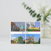 Wit-Rusland Grodno Cityscape City Street Architect Briefkaart (Staand voorkant)
