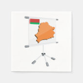 Wit-Rusland — Kaart papier Napkins Servet (Voorkant)