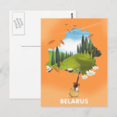 Wit-Rusland Kaart reisposter. (Voorkant / Achterkant)