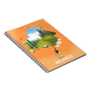 Wit-Rusland Kaart reisposter. Notitieboek
