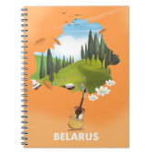 Wit-Rusland Kaart reisposter. Notitieboek (Voorkant)